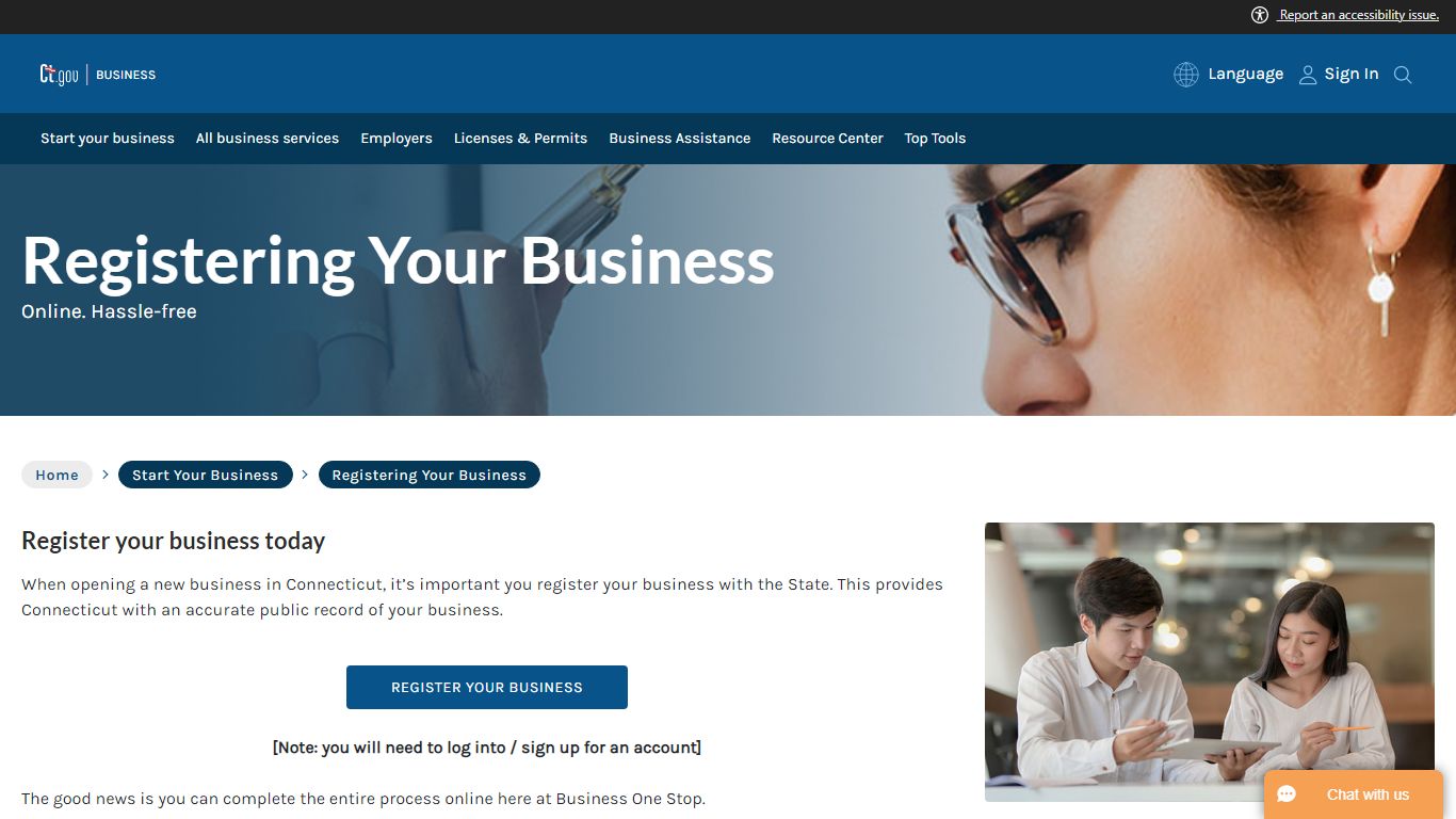 Registering Your Business - ct